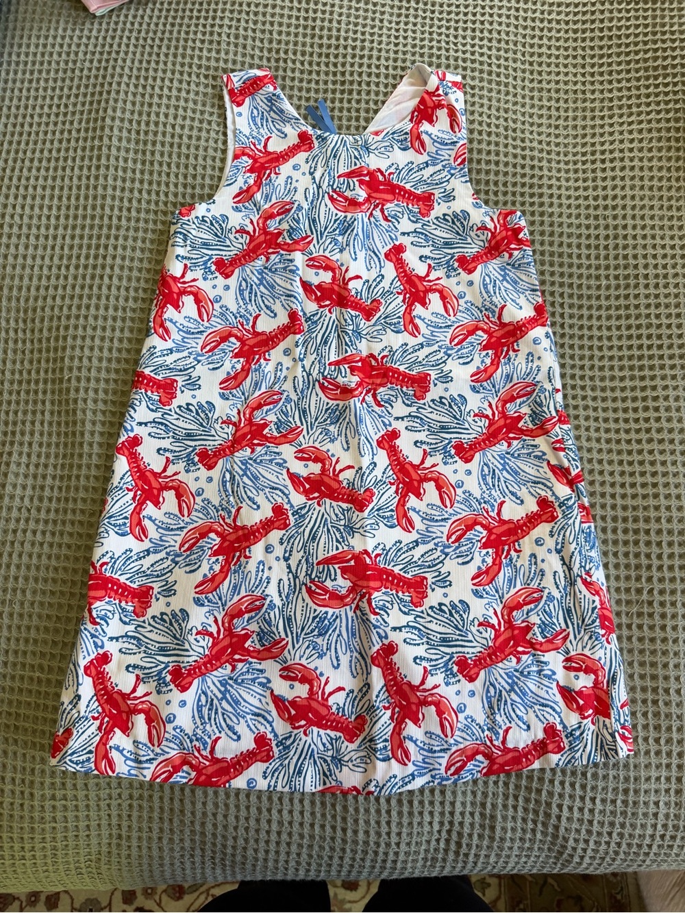 Tommy Bahama Lobster Print Dress - Red & Blue